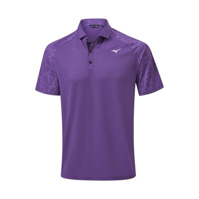Camisa Polo Mizuno Fragma Drop Hombre Morados - Chile M326DNTKXQ